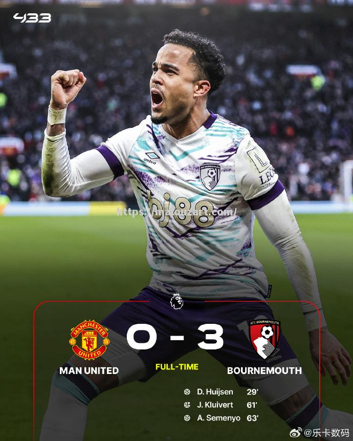 伯恩茅斯主场不敌曼联，遭遇两连败